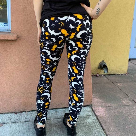 Spooky Occult Witchy Halloween Leggings Killstar - Picture 2 of 3